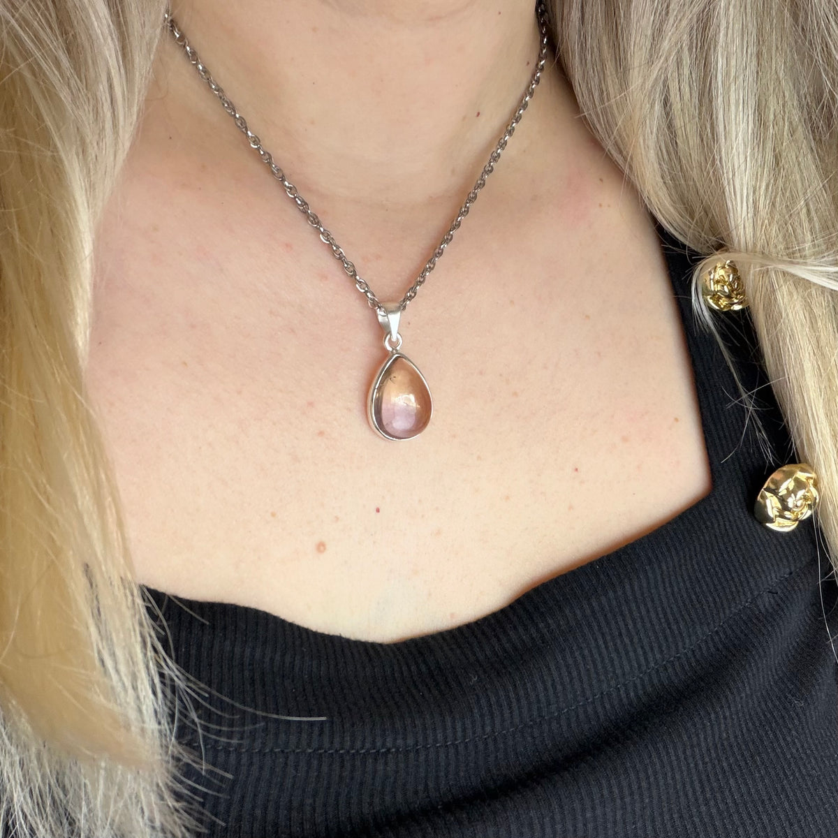 Ciondolo Ametrino e Argento 925 - a Goccia