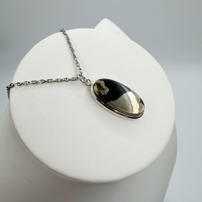 Ciondolo Pirite in Magnetite - Argento 925