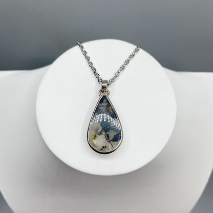Ciondolo Agata Muschiata e Quarzo Dendritico - Argento 925