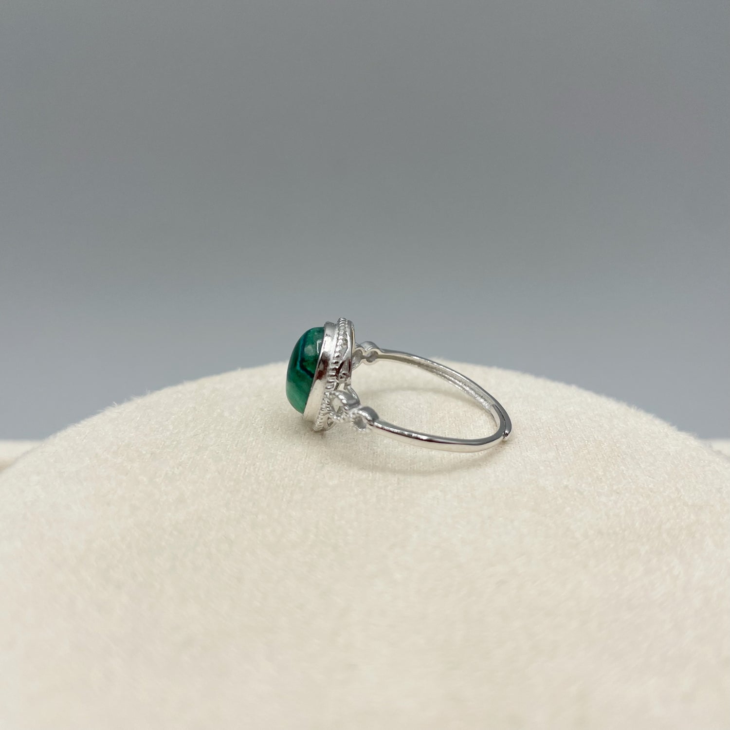 Anello Malachite Circle - Argento 925