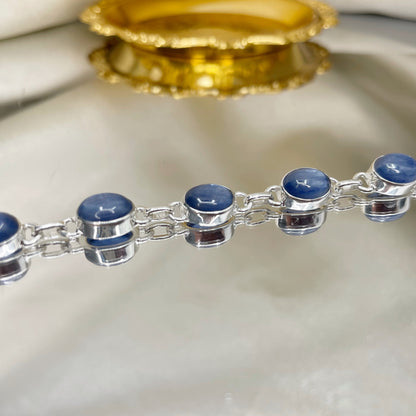 Bracciale Cianite e Argento 925 - Ovale