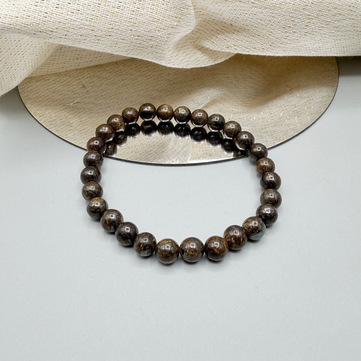 Bracciale Bronzite con elastico