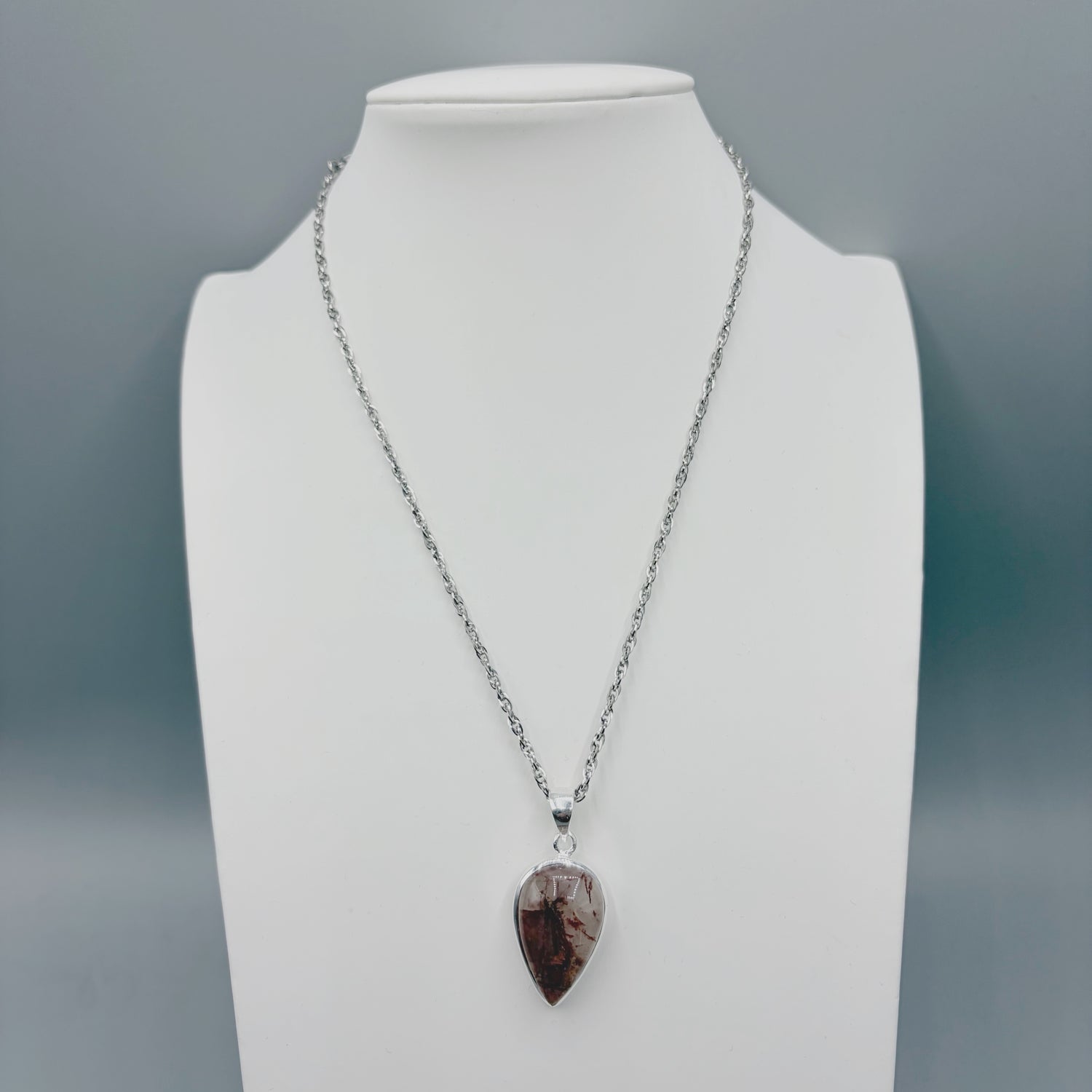 Ciondolo Quarzo Rutilato Rosa - Argento 925