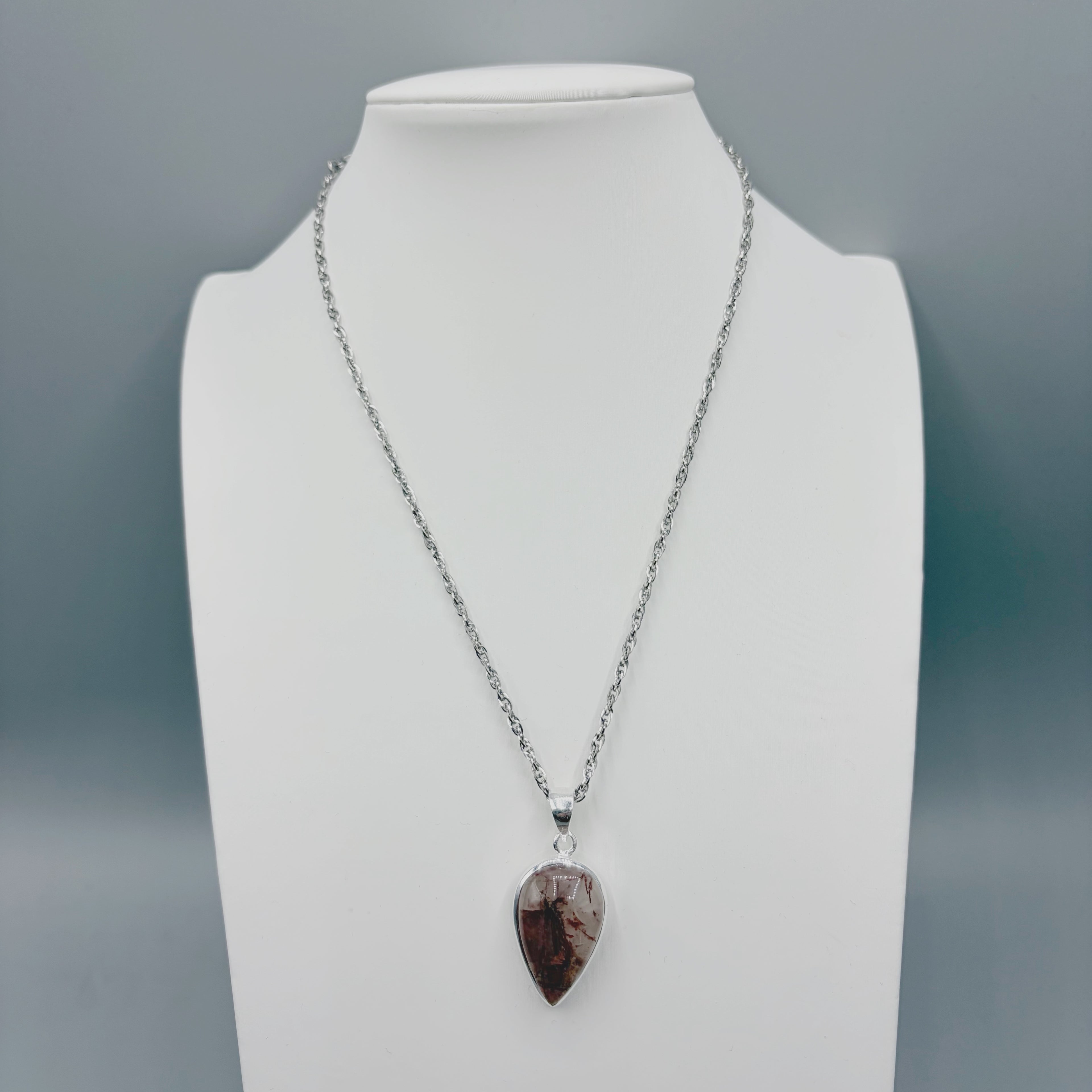 Ciondolo Quarzo Rutilato Rosa - Argento 925
