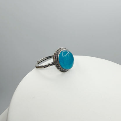 Anello Apatite Ovale - Argento 925