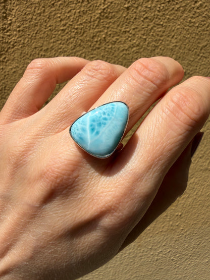 Anello Larimar Argento 925 - Triangolo