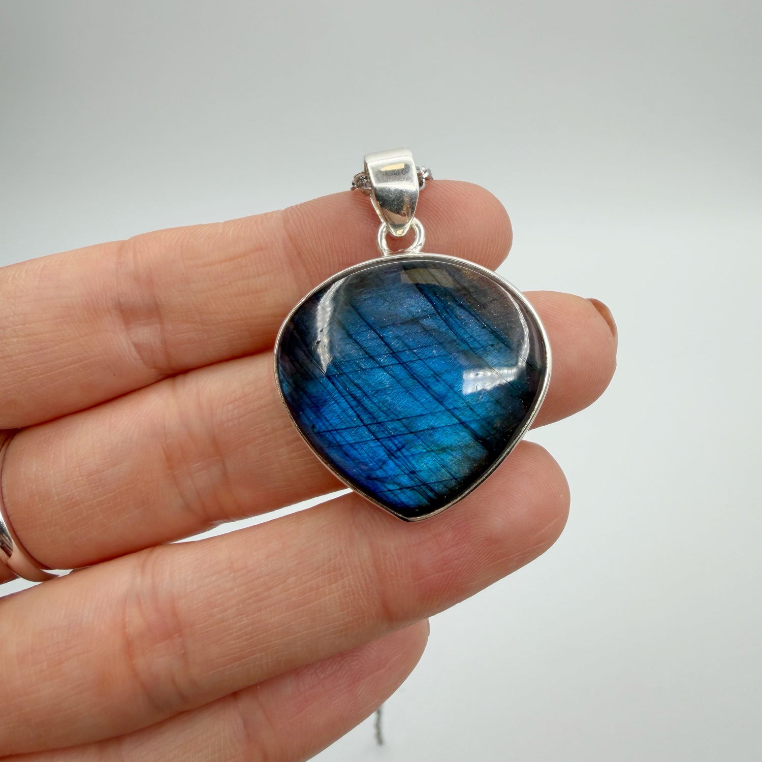 Ciondolo Labradorite Blu - Argento 925