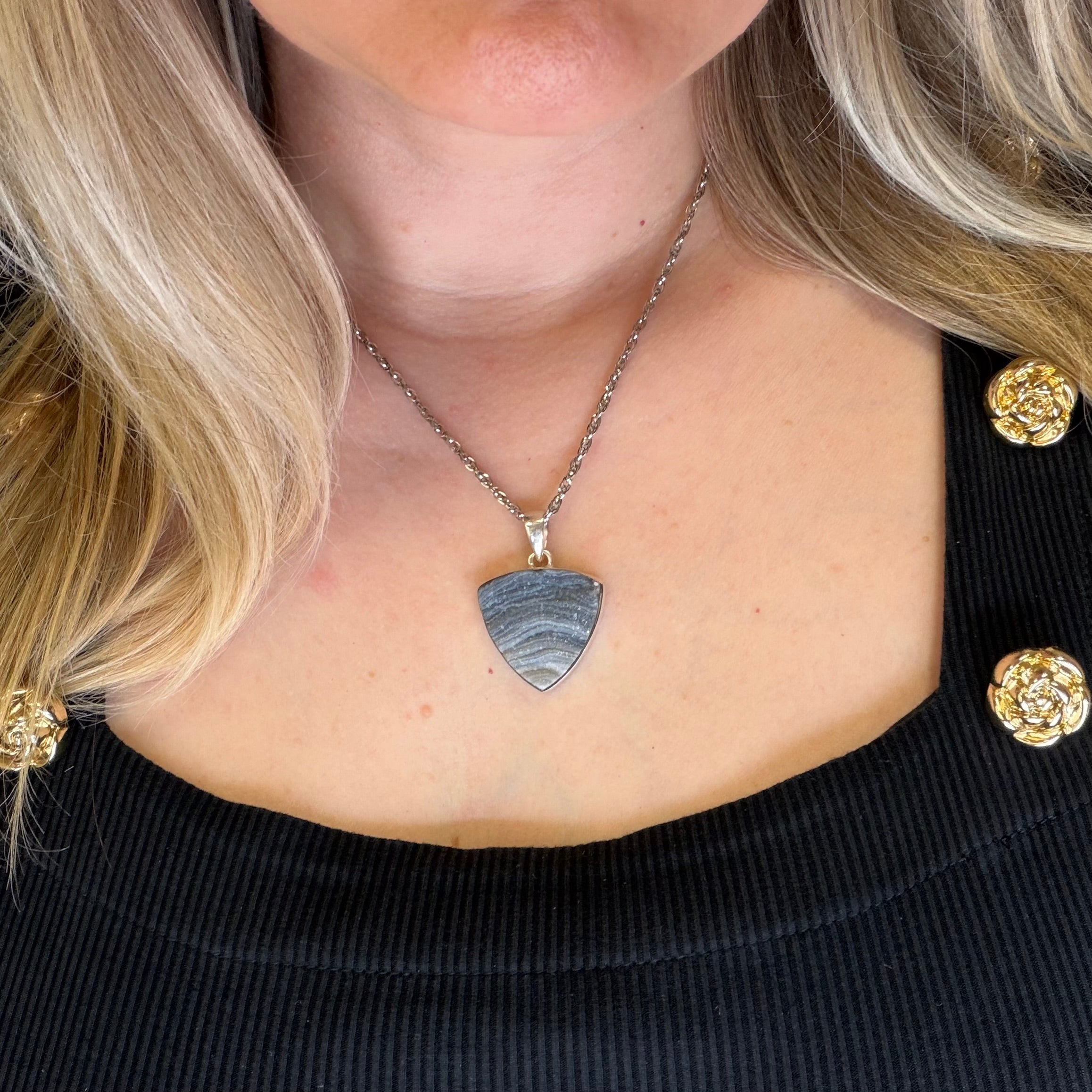 Ciondolo Desert Druzy Argento 925 - Triangolo