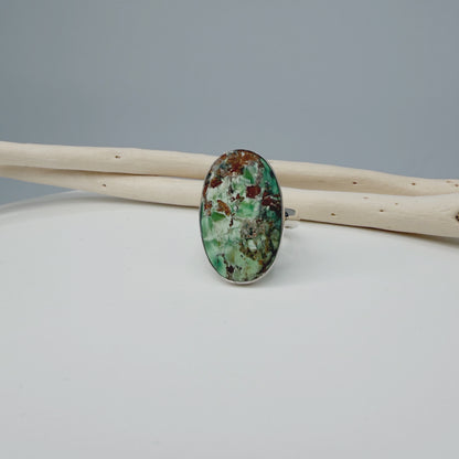 Anello Variscite e Argento 925 - Ovale