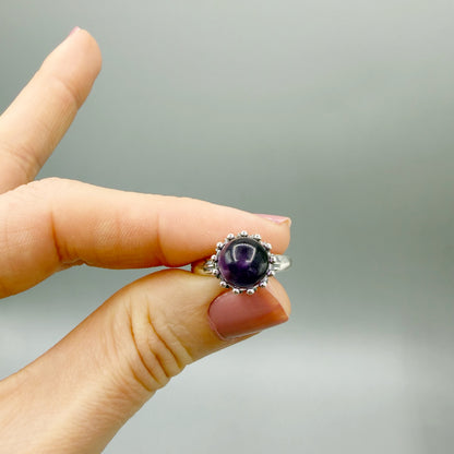 Anello Ametista - Argento 925 - Sfera
