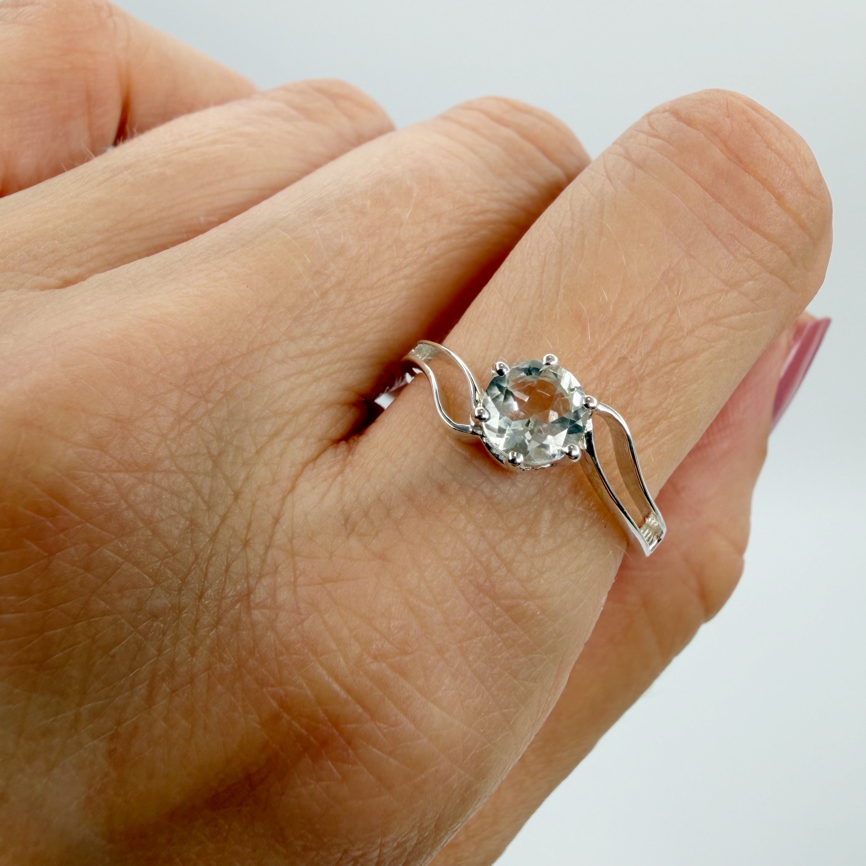 Anello Prasiolite | Argento 925 - NON REGOLABILE