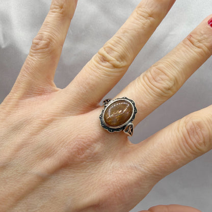 Anello Pietra del Sole e Argento 925
