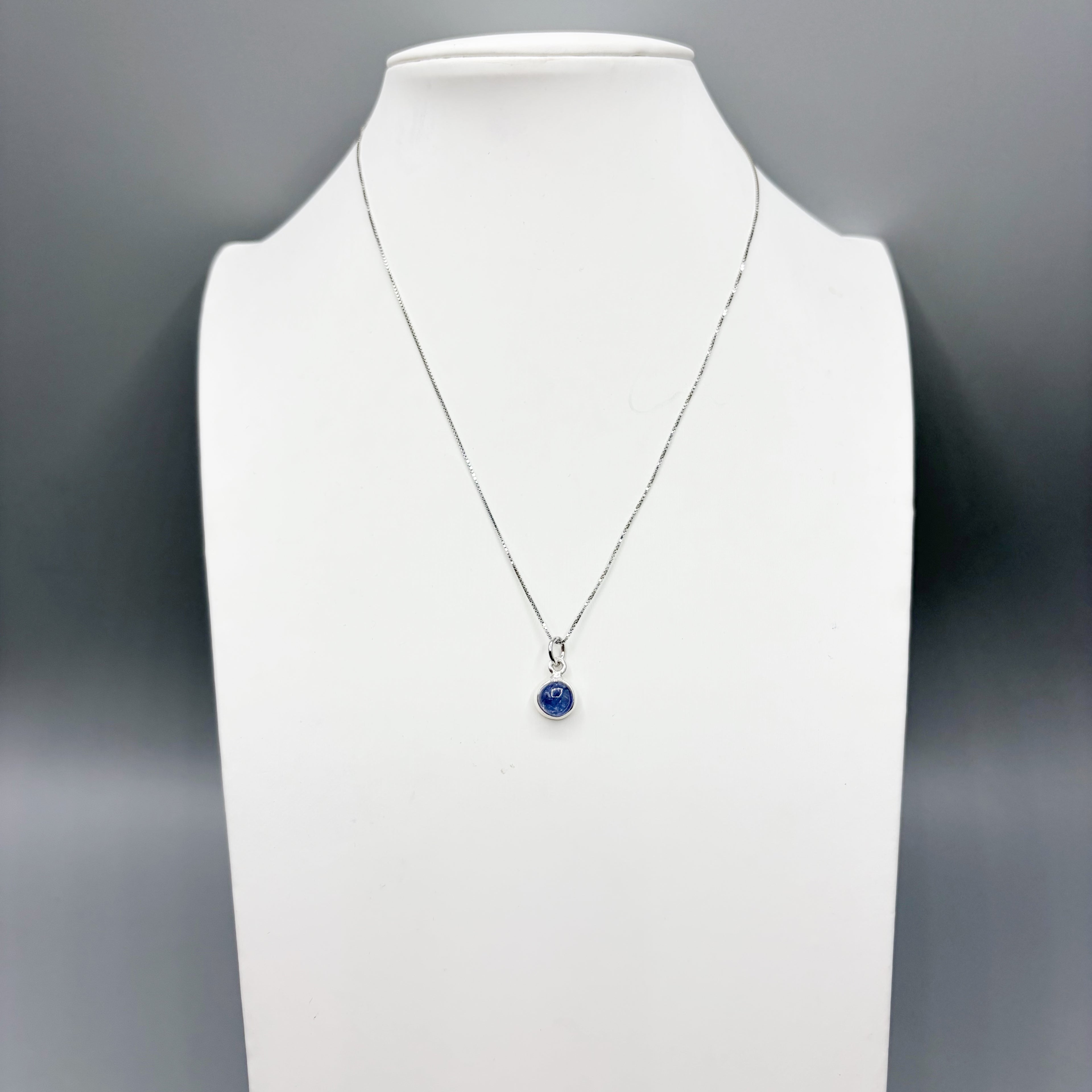 Ciondolo Punto Luce Tanzanite Argento 925 - Tondo LISCIO
