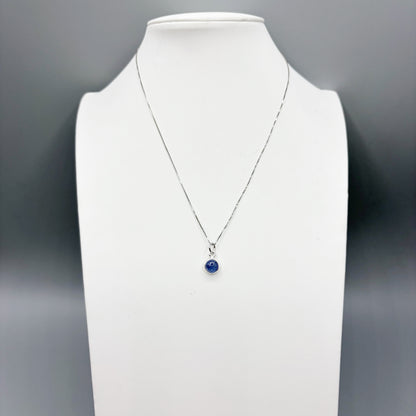 Ciondolo Punto Luce Tanzanite Argento 925 - Tondo LISCIO