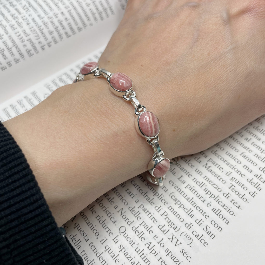Bracciale Rodocrosite e Argento 925
