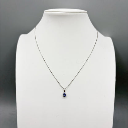 Ciondolo Punto Luce Tanzanite Argento 925 - Tondo