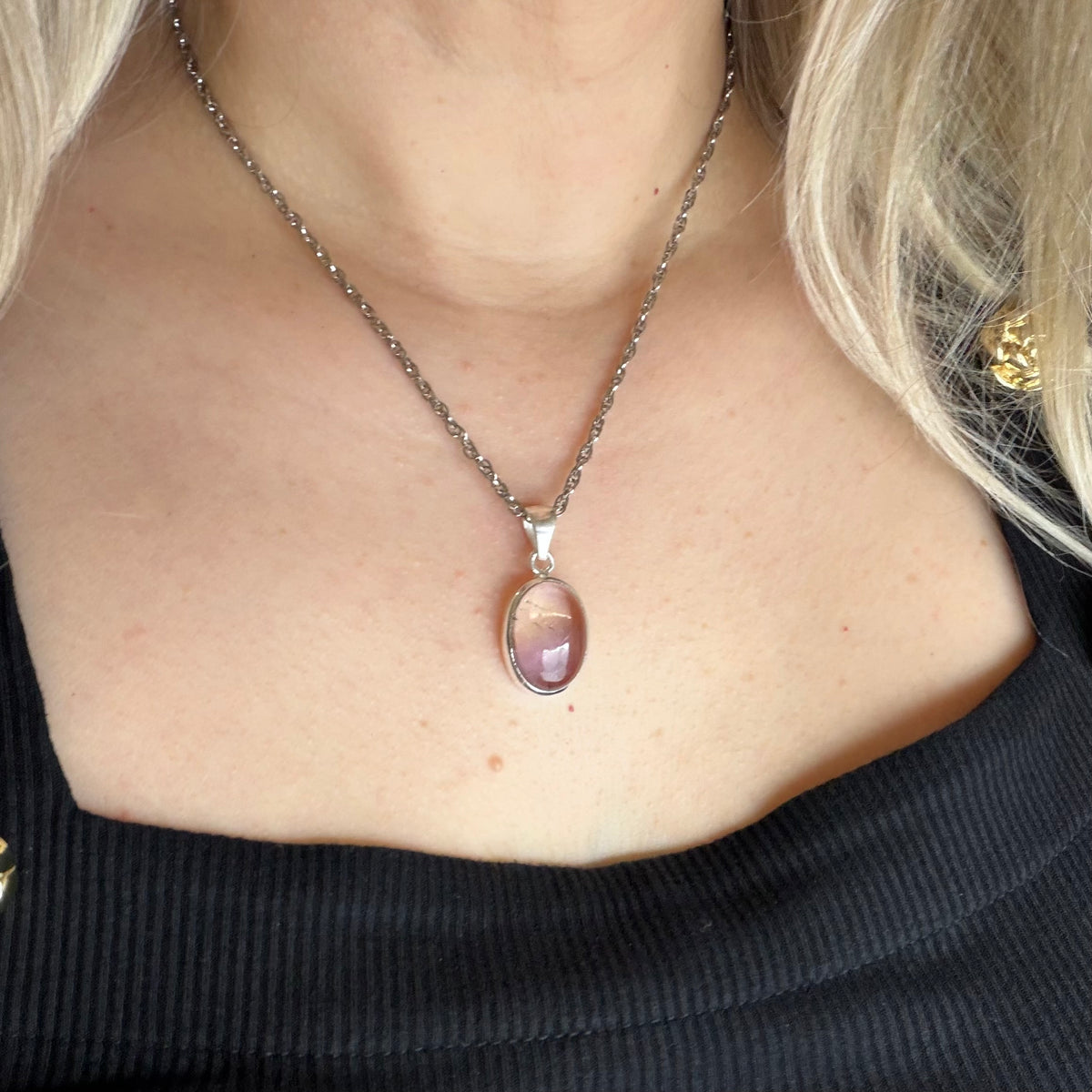 Ciondolo Ametrino e Argento 925 - Ovale
