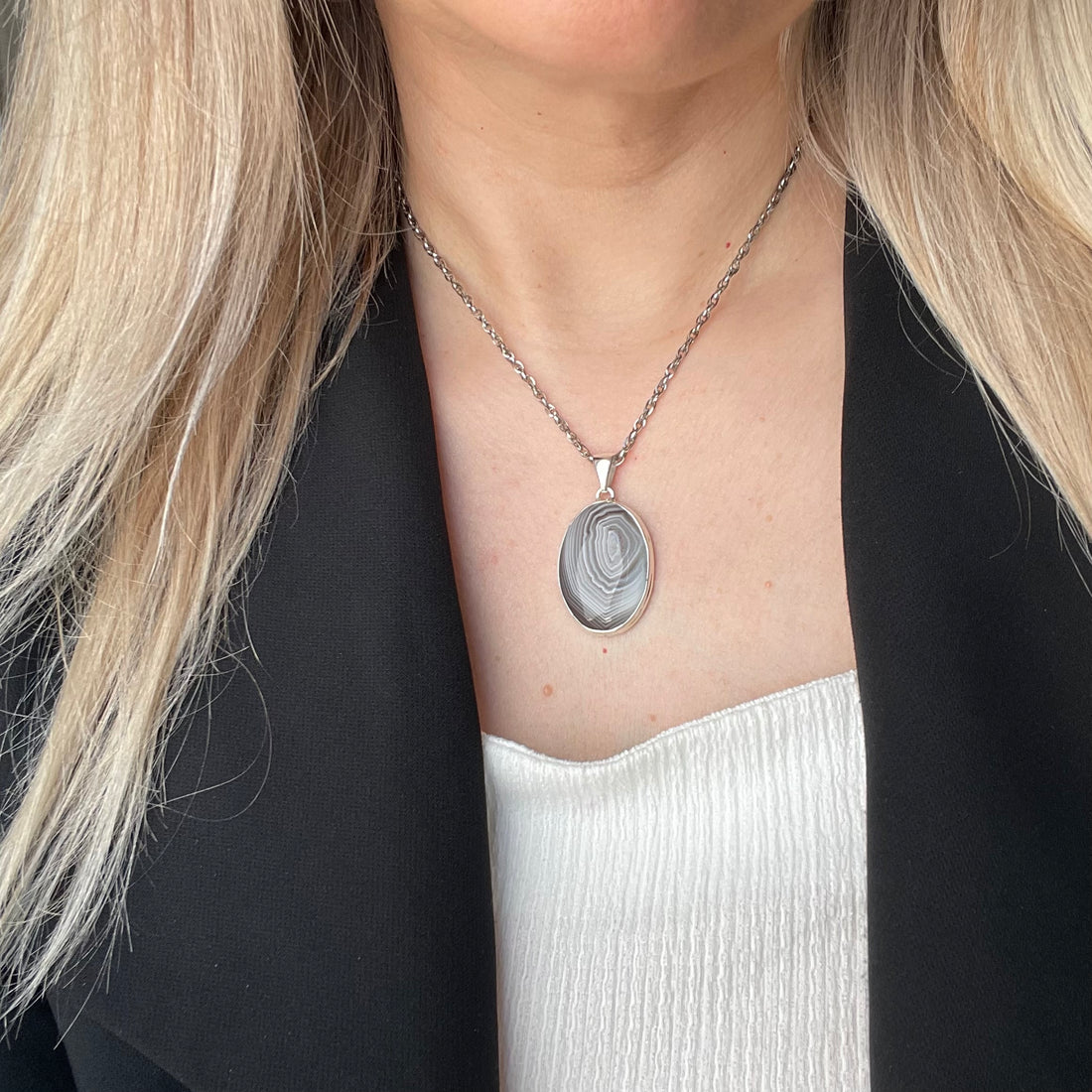 Ciondolo Occhio di Shiva Ovale - Argento 925