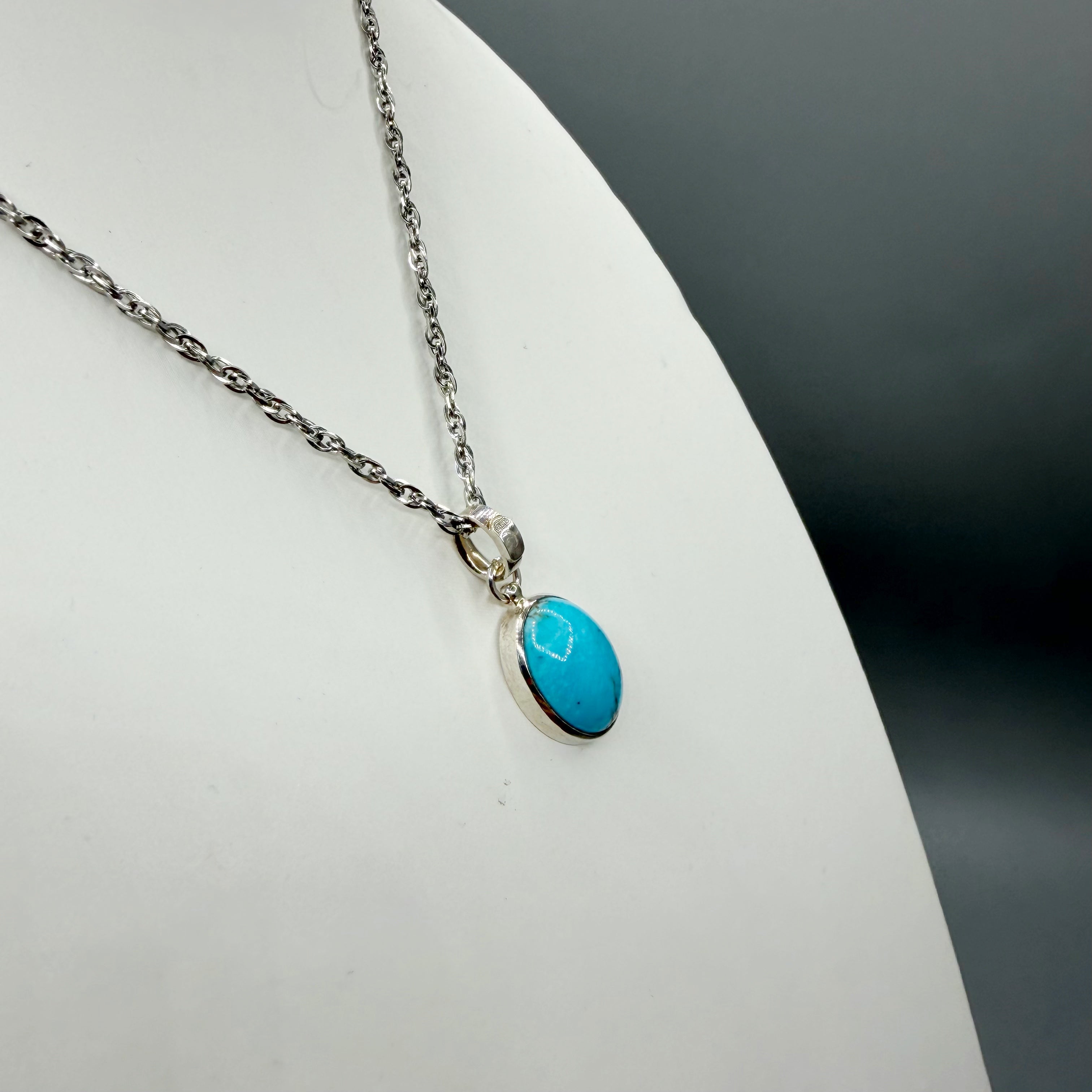 Ciondolo Turchese Naturale - Argento 925