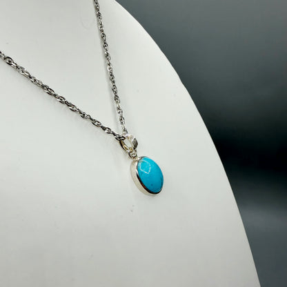 Ciondolo Turchese Naturale - Argento 925