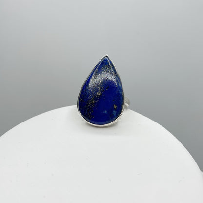 Anello Lapislazzuli a Goccia - Argento 925