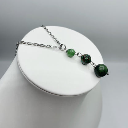 Ciondolo Salute e Benessere - Giada, Crisocolla, Rubyzoisite