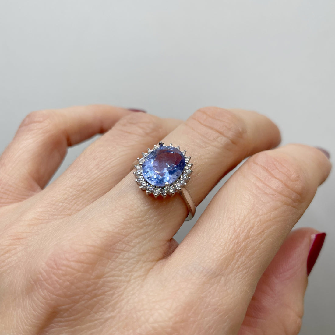 Anello Fluorite Blu - Argento 925