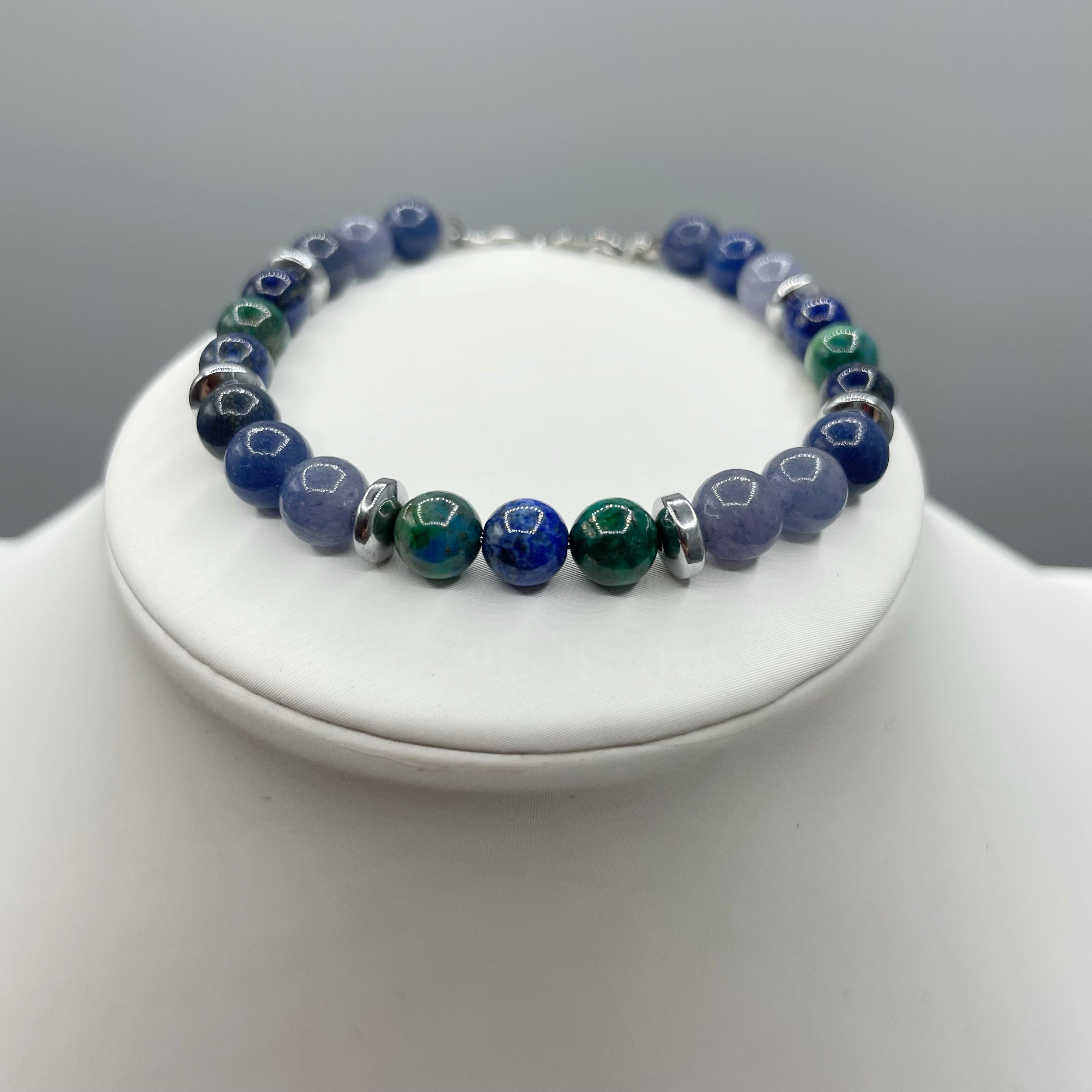 Bracciale Carpe Diem - Dumortierite, Crisocolla, Ematite - LIMITED EDITION