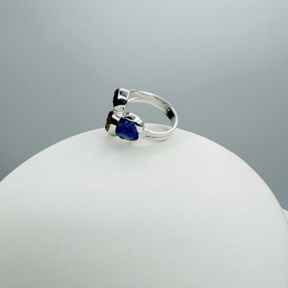 Anello Tanzanite e Tormalina Policroma - Argento 925