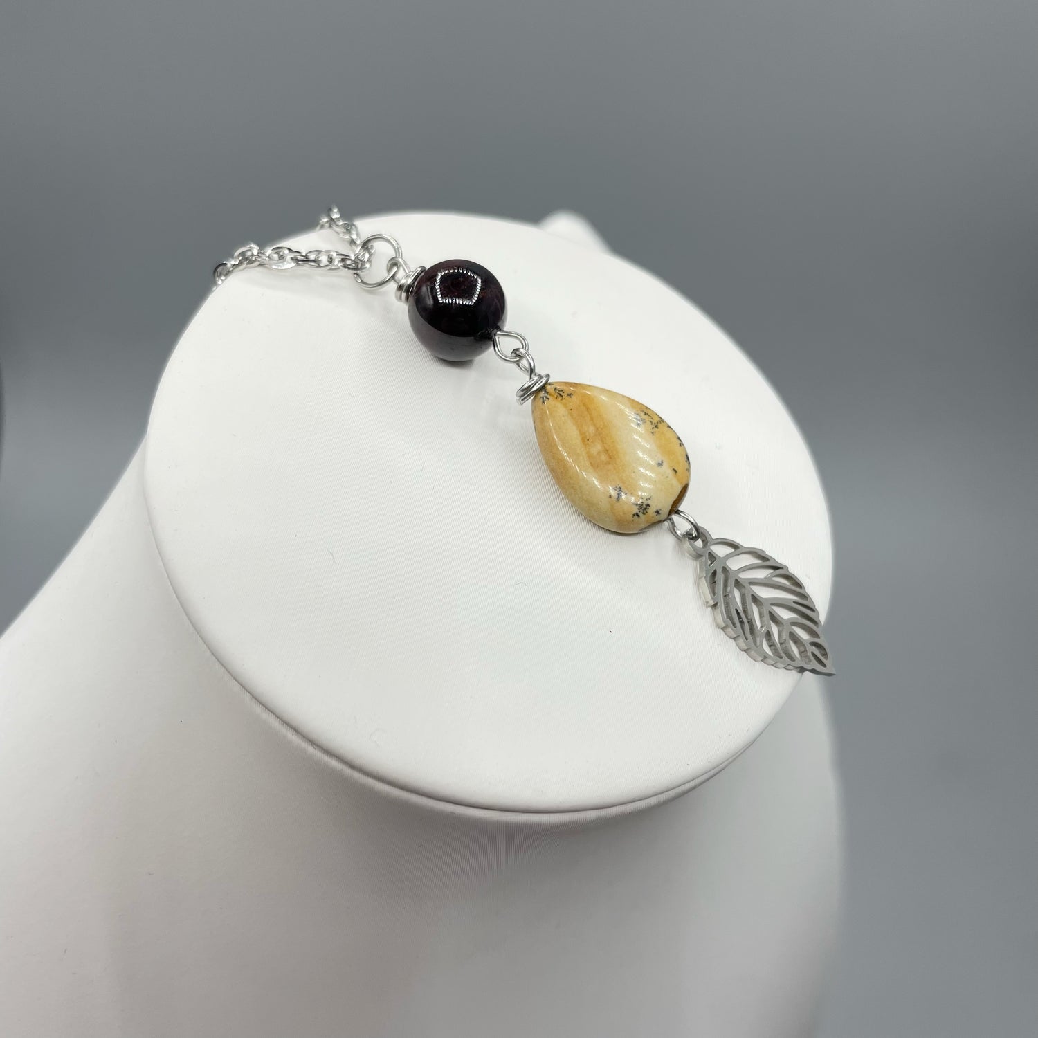 Collana del Successo - Granato e Pietra Paesina