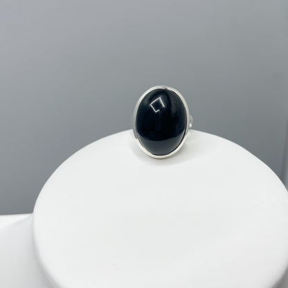 Anello Onice nero e Argento 925