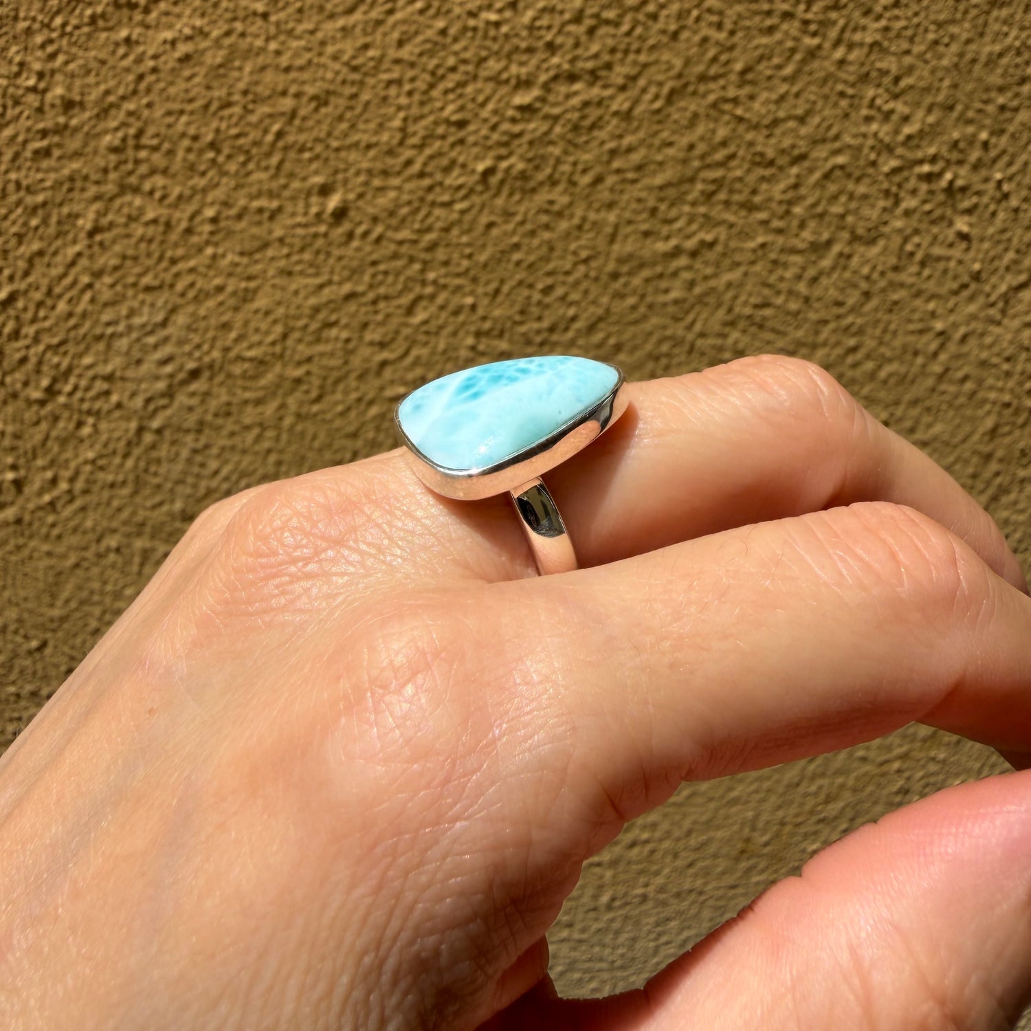 Anello Larimar Argento 925 - Triangolo