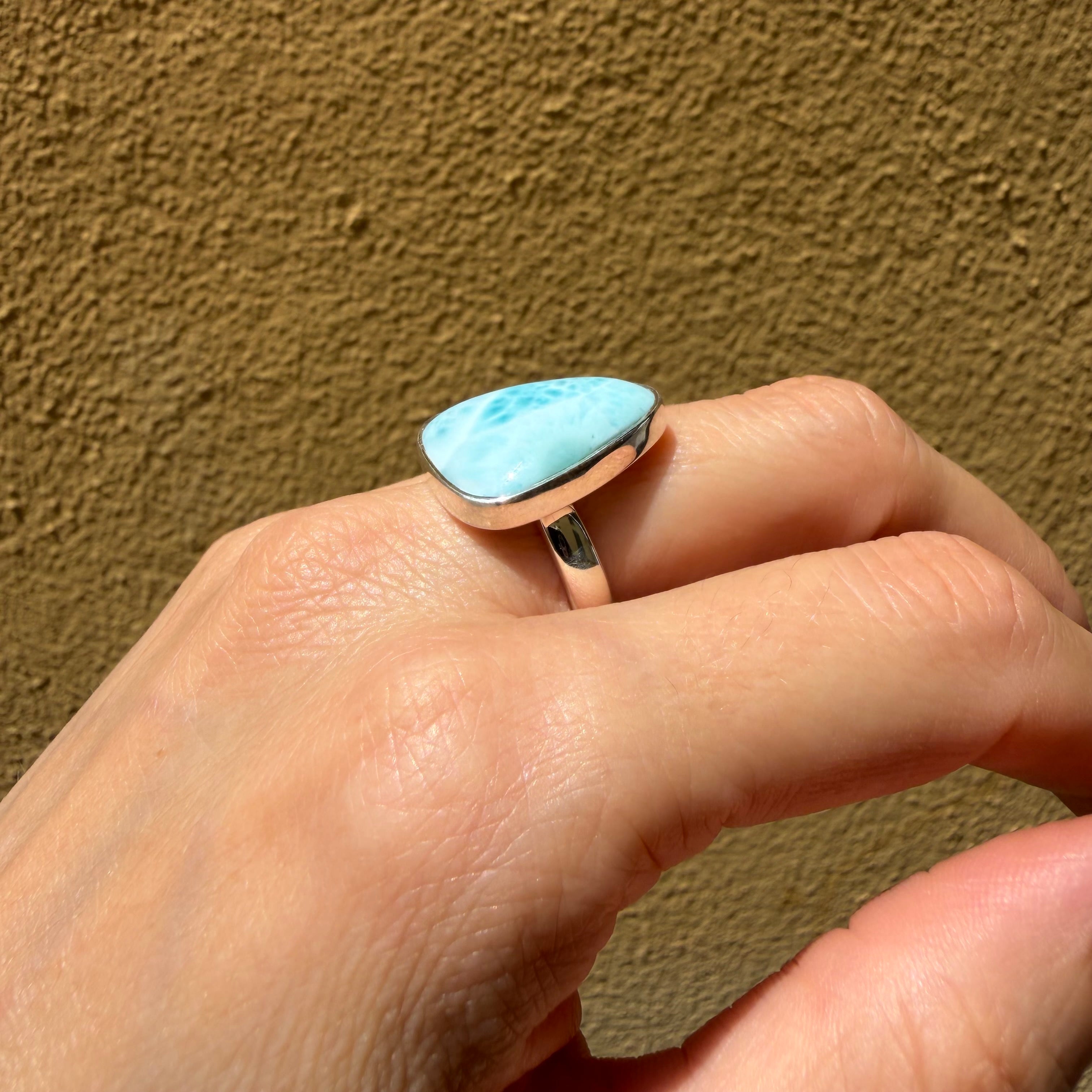 Anello Larimar Argento 925 - Triangolo