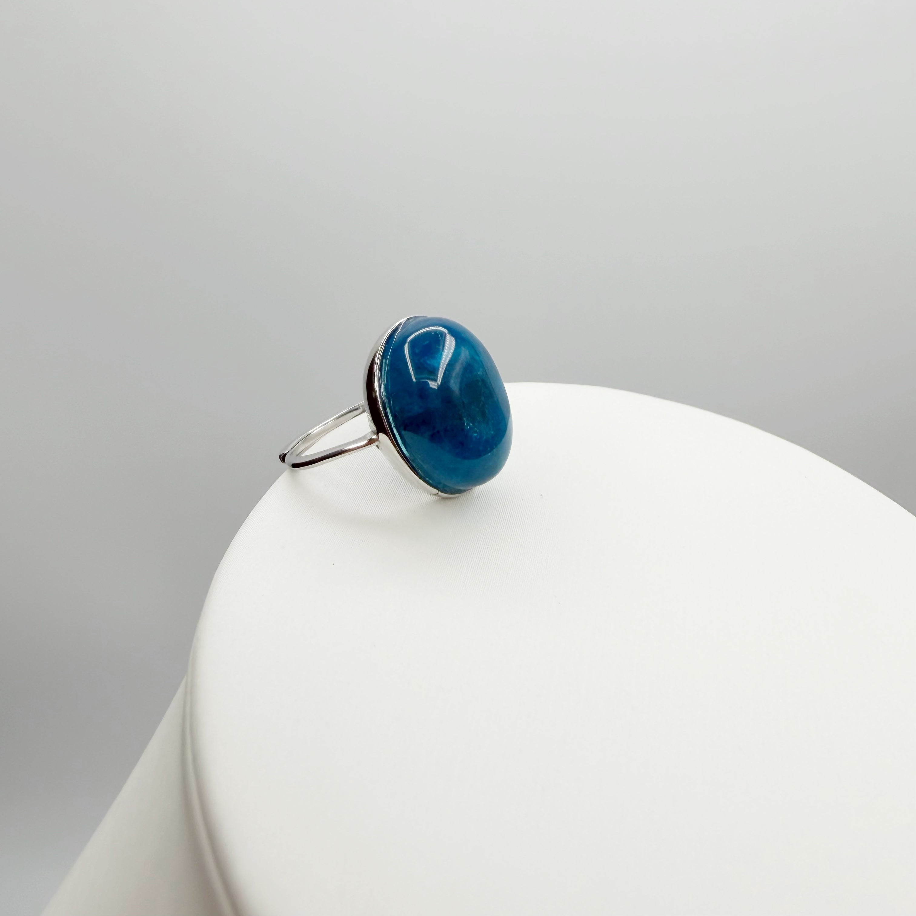 Anello Apatite Ovale - Argento 925