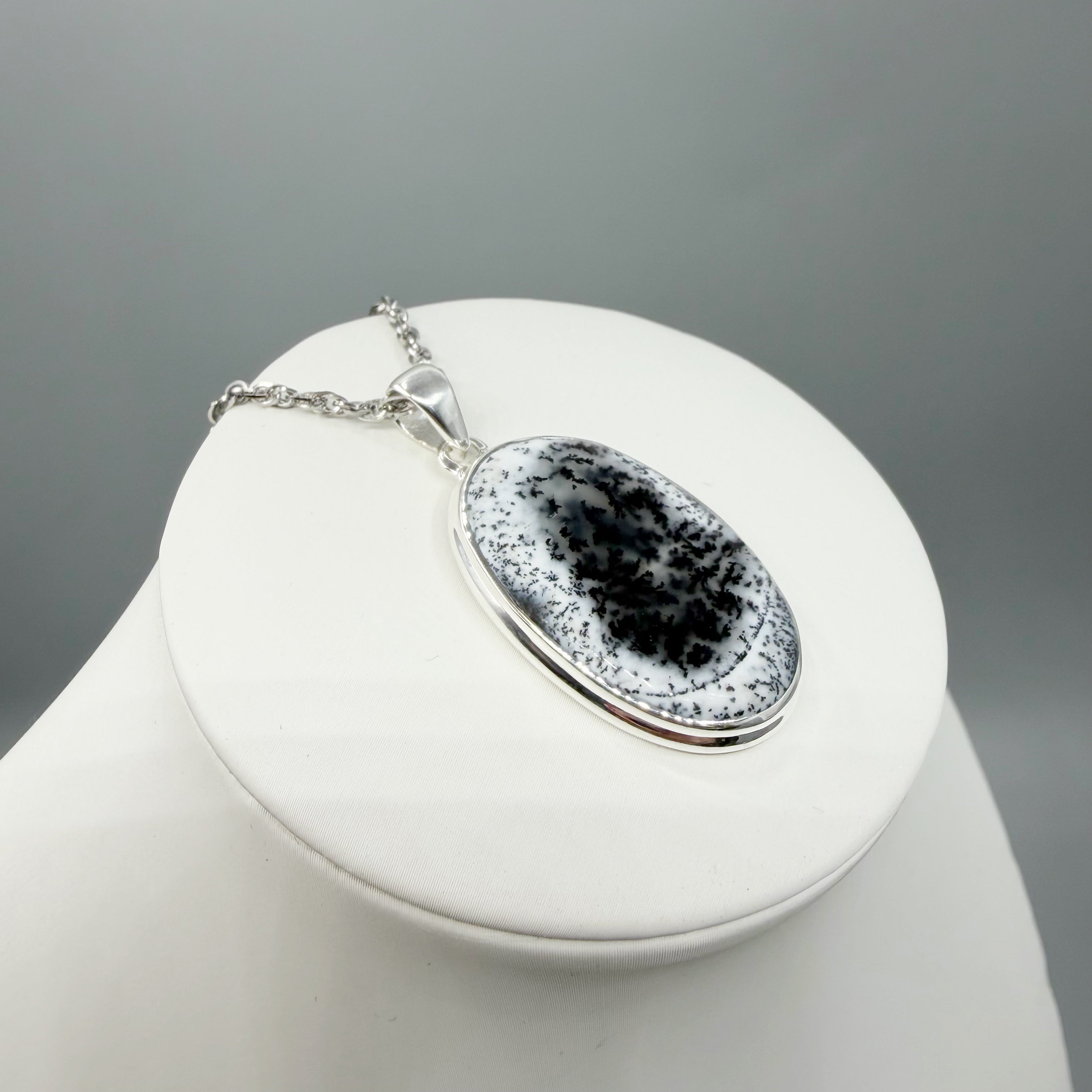 Ciondolo Opale Dendritico e Argento 925