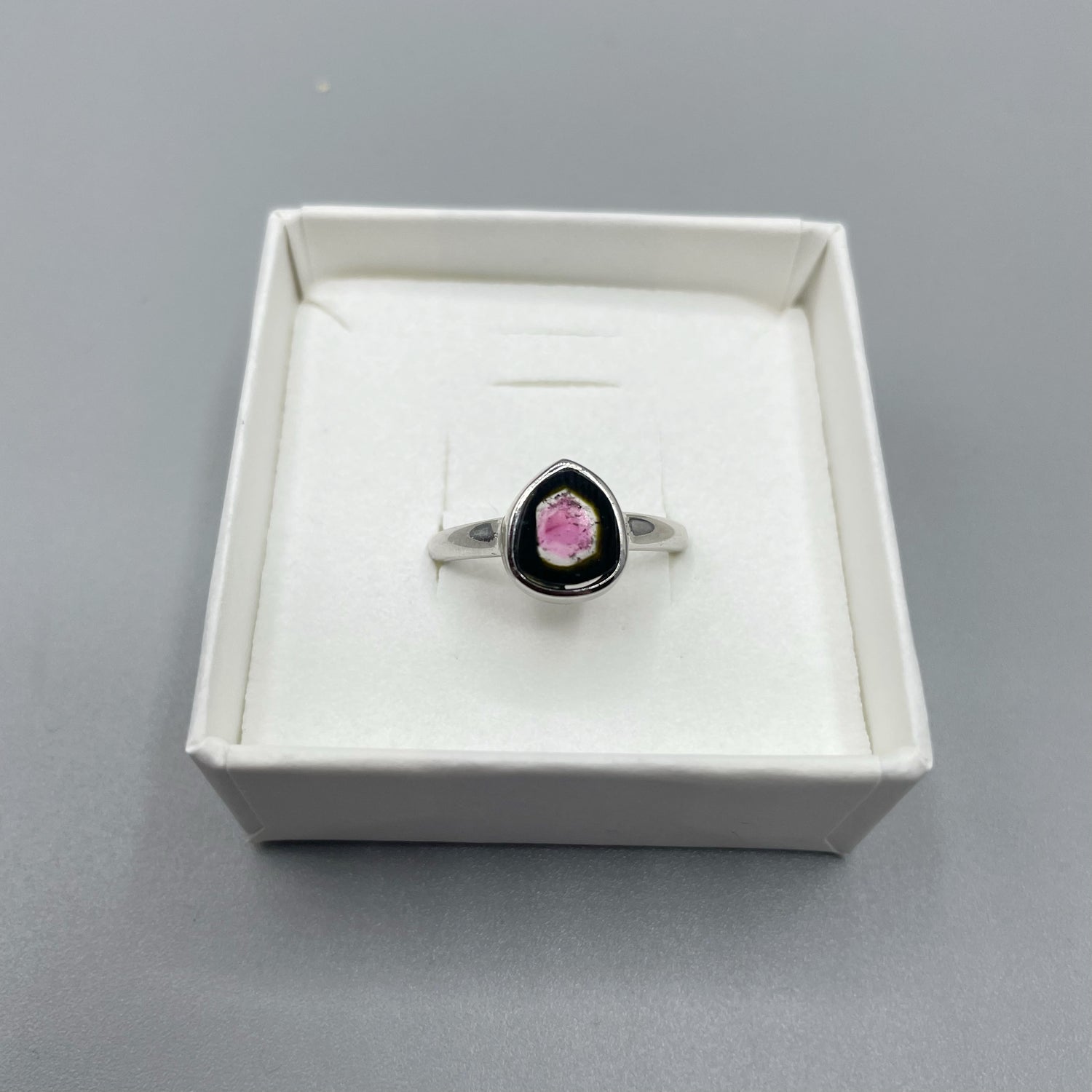 Anello Tormalina Watermelon - Argento 925