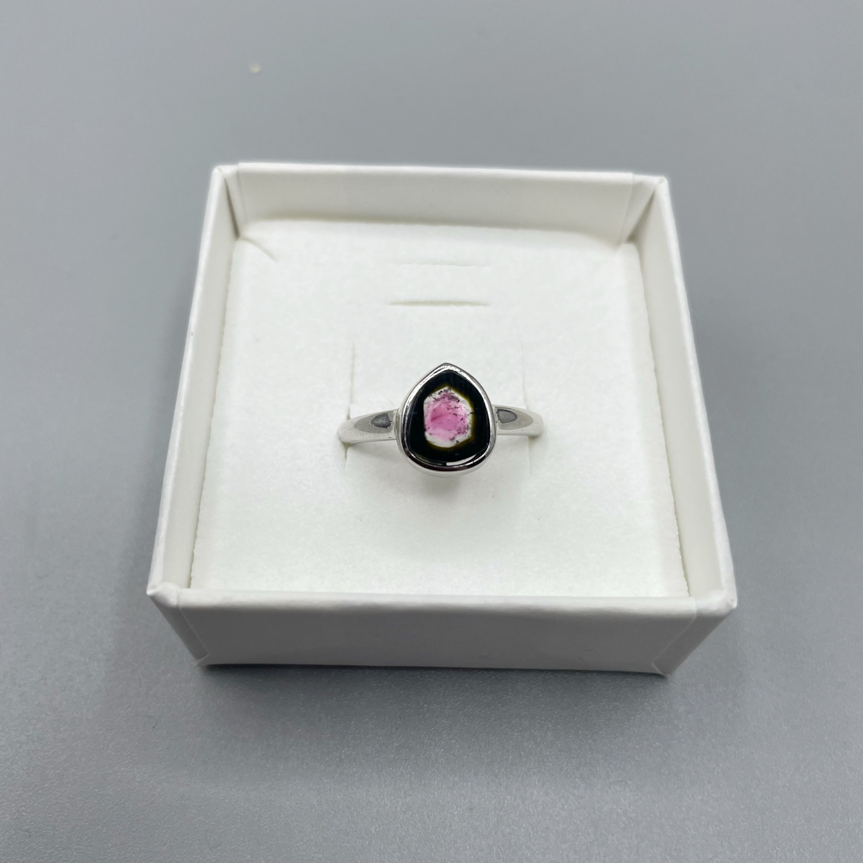 Anello Tormalina Watermelon - Argento 925