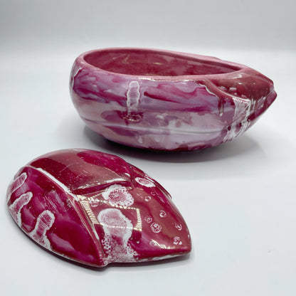 Porta gioie in Porcellana, Dipinto a Mano - Tulipano