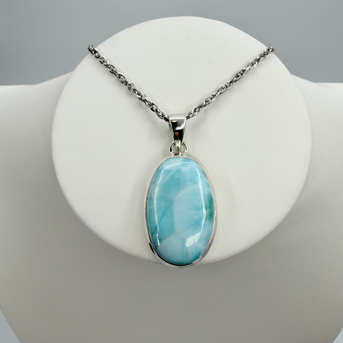 Ciondolo Larimar Argento 925 - Ovale