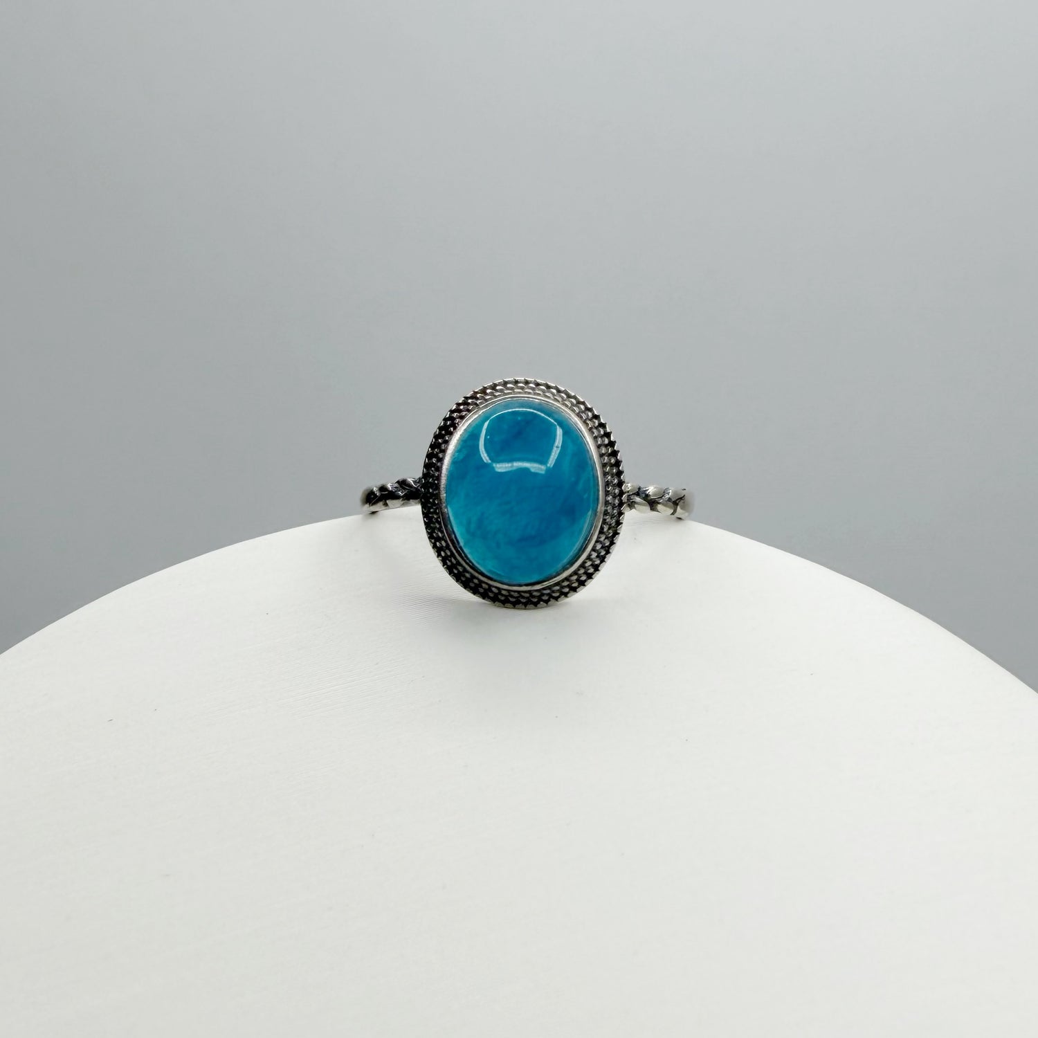 Anello Apatite Ovale - Argento 925