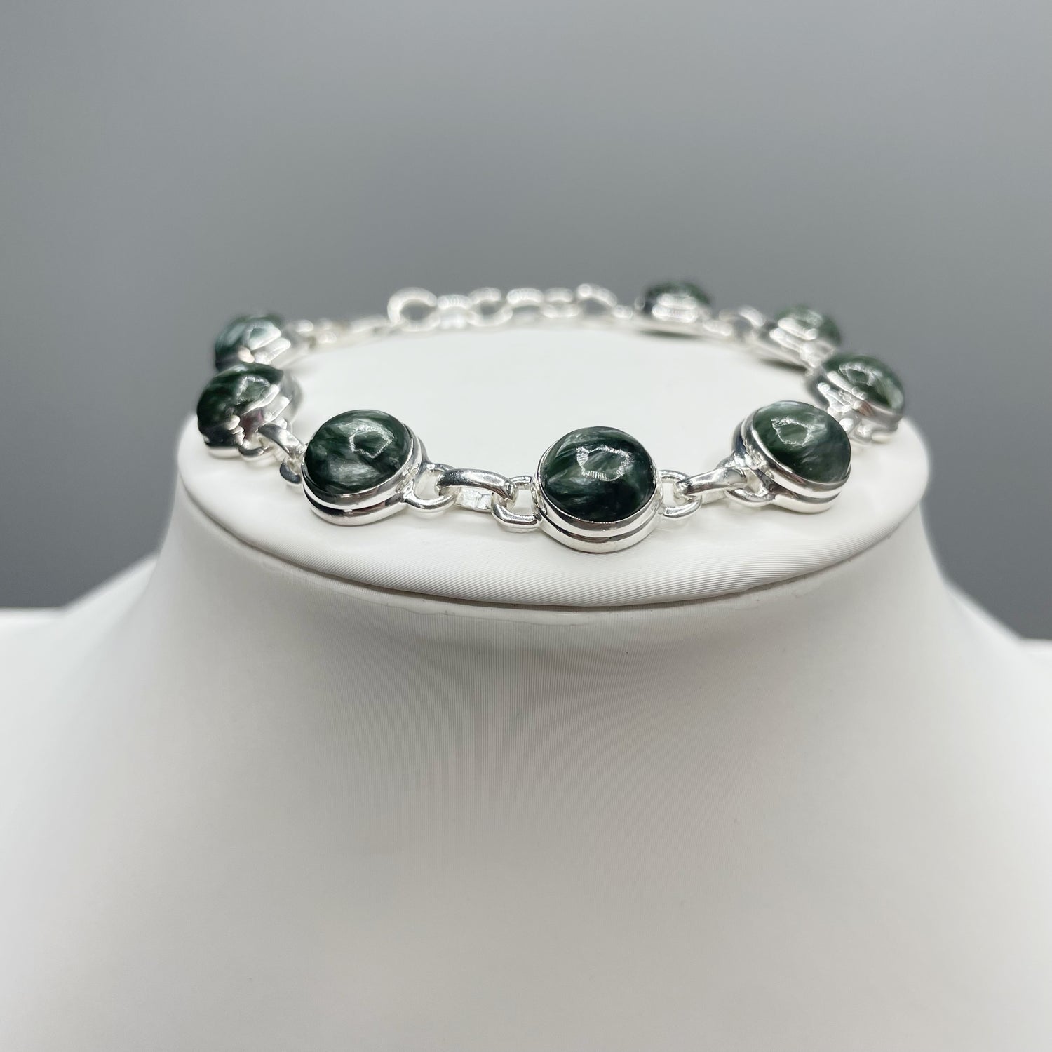 Bracciale Serafinite e Argento 925 - tondo