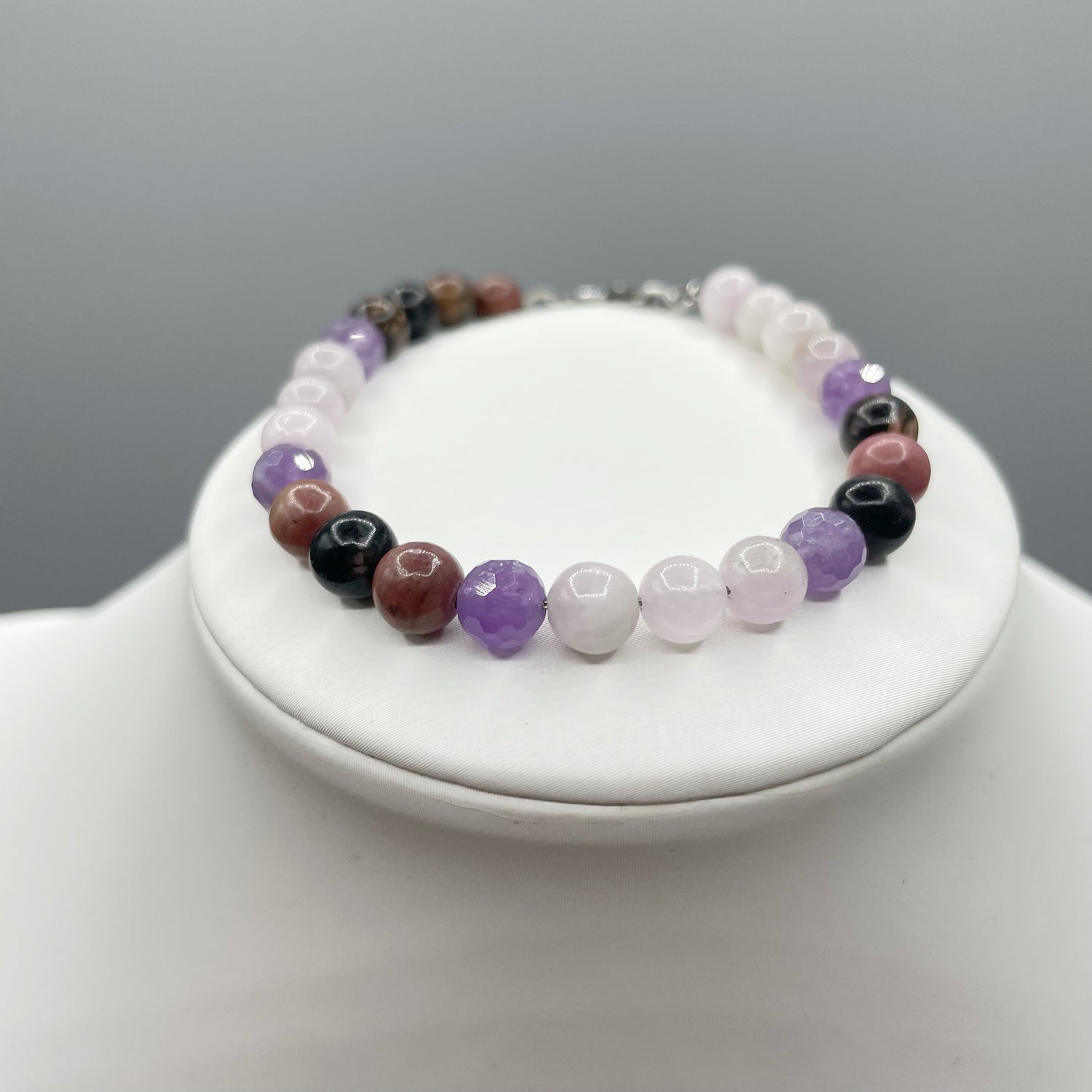 Bracciale della Rinascita - Ametista, Kunzite, Rodonite - LIMITED EDITION