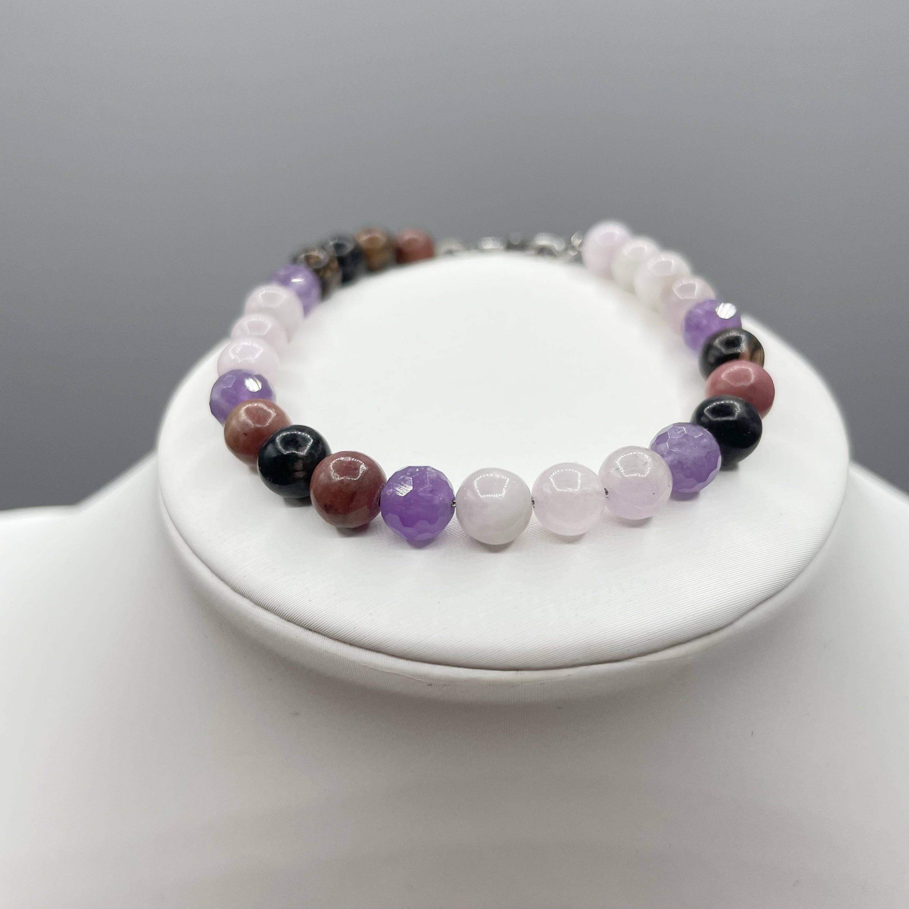 Bracciale della Rinascita - Ametista, Kunzite, Rodonite - LIMITED EDITION