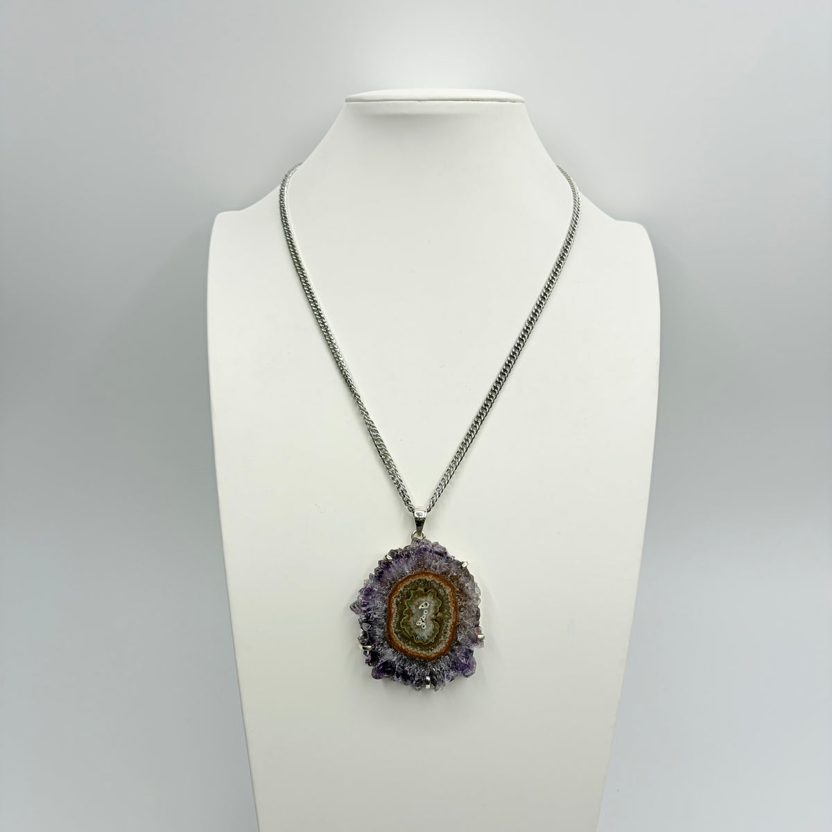 Ciondolo Fiore di Ametista - Argento 925 - Gande