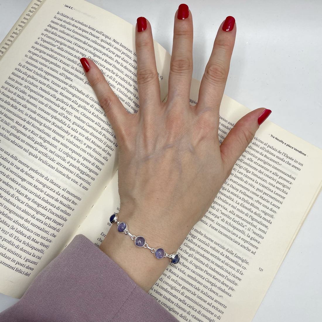 Bracciale Tanzanite e Argento 925 - Tondo