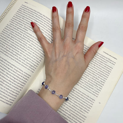 Bracciale Tanzanite e Argento 925 - Tondo