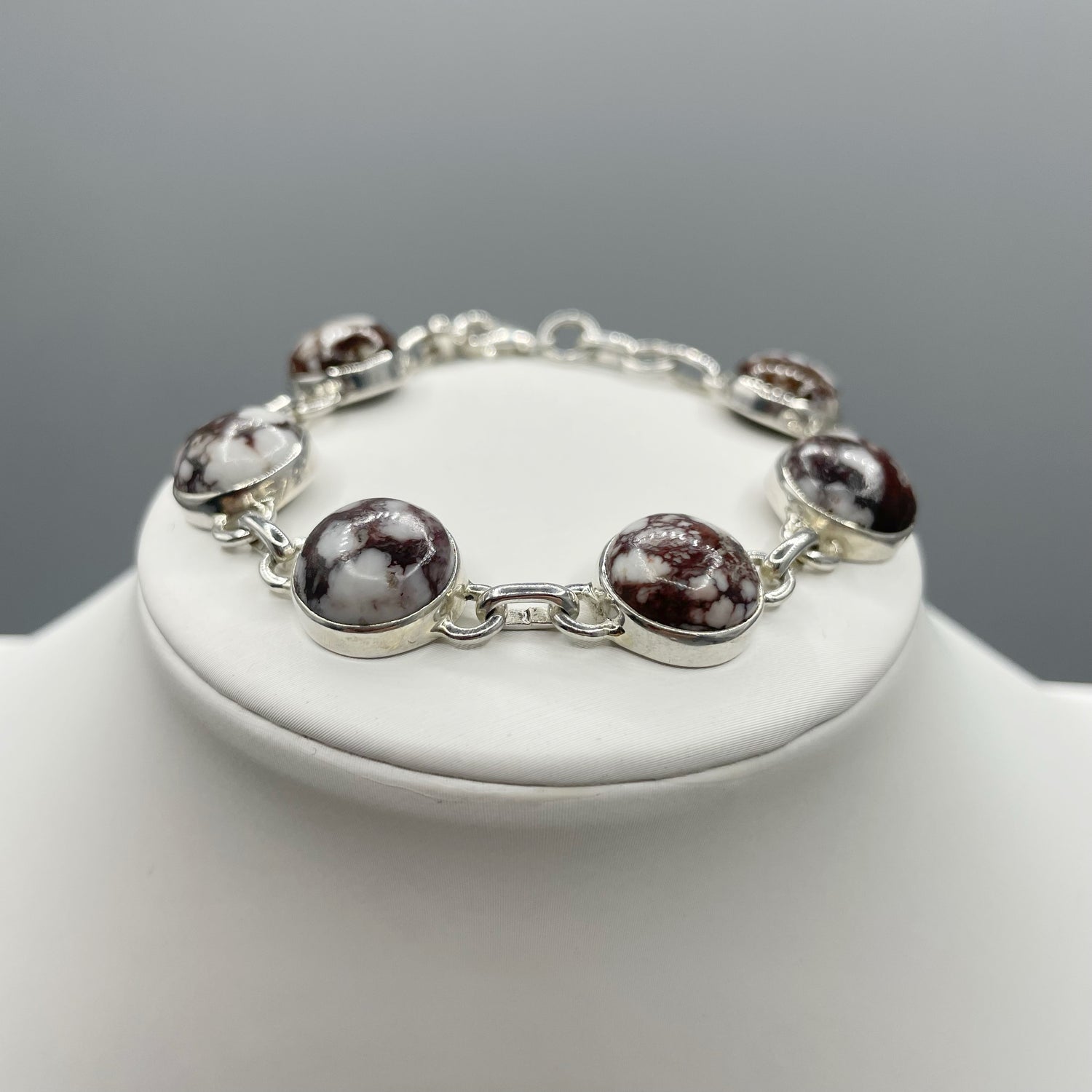 Bracciale Diaspro Cavallo Selvaggio - Argento 925 - tondo