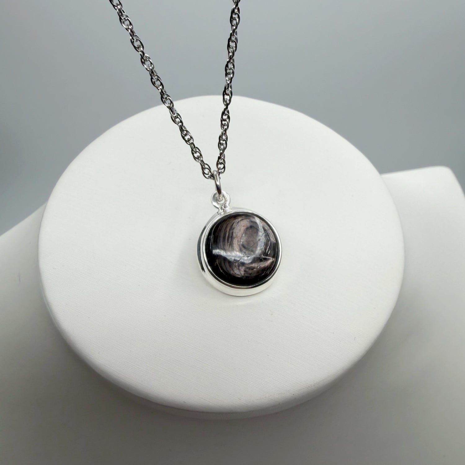 Ciondolo Iperstene Argento 925 - Tondo piccolo