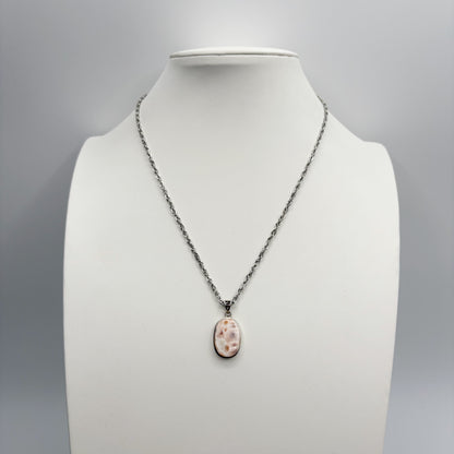 Ciondolo Natrolite e Argento 925 - Ovale