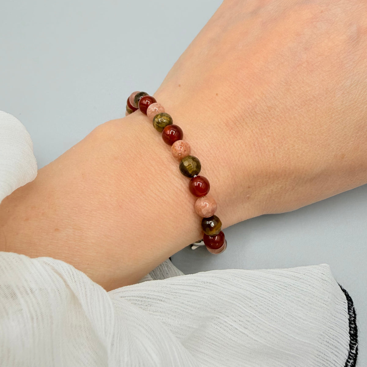 Bracciale Fortuna e Successo - Corniola, Occhio di Tigre, Pietra del Sole - LIMITED EDITION